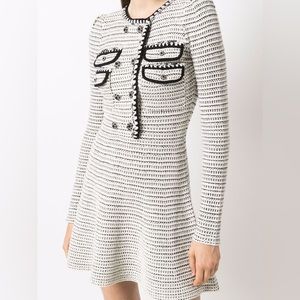 Self portrait double-breasted knitted dress (NWT)